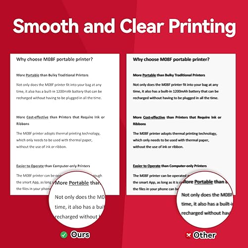 Miniatura 5 de Papel térmico de 100 hojas, papel de impresora térmica Zoolion de 8.5 x 11 pulgadas, compatible con Phomemo M08F Letter, M832, M834, M835, HPRT