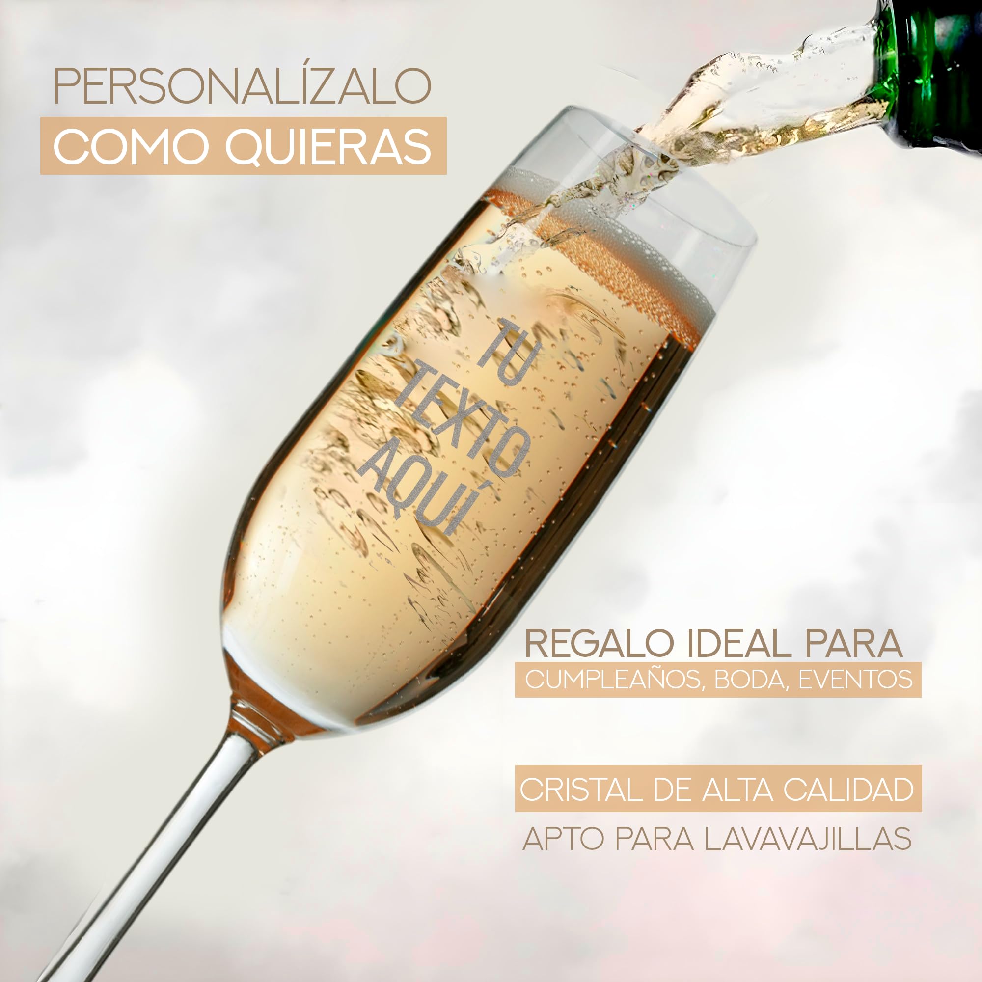 Curia Grabador Copas para Novios Personalizadas – Copas de Boda Grabadas con Nombre y Fecha – Copas de Champán para Brindis de Boda – Regalo de Boda para Novios con Estuche