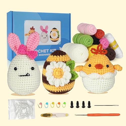 Miniatura 7 de Kit de ganchillo para principiantes, niños y adultos - Gnomo de Navidad Amigurumi Crochet, tutoriales paso a paso para aprender a ganchillo kit de