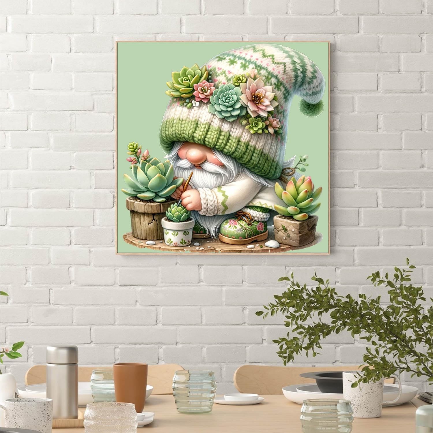 Uuxsretaio Gnome Diamond Painting Kit - 5D Autumn DIY Full Drill Art, 14x14 Inch For Adults