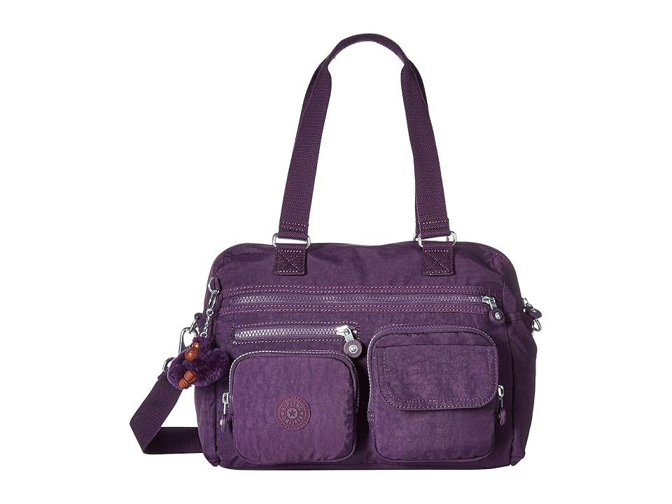 

Kipling Mara Satchel (Deep Purple) Satchel Handbags