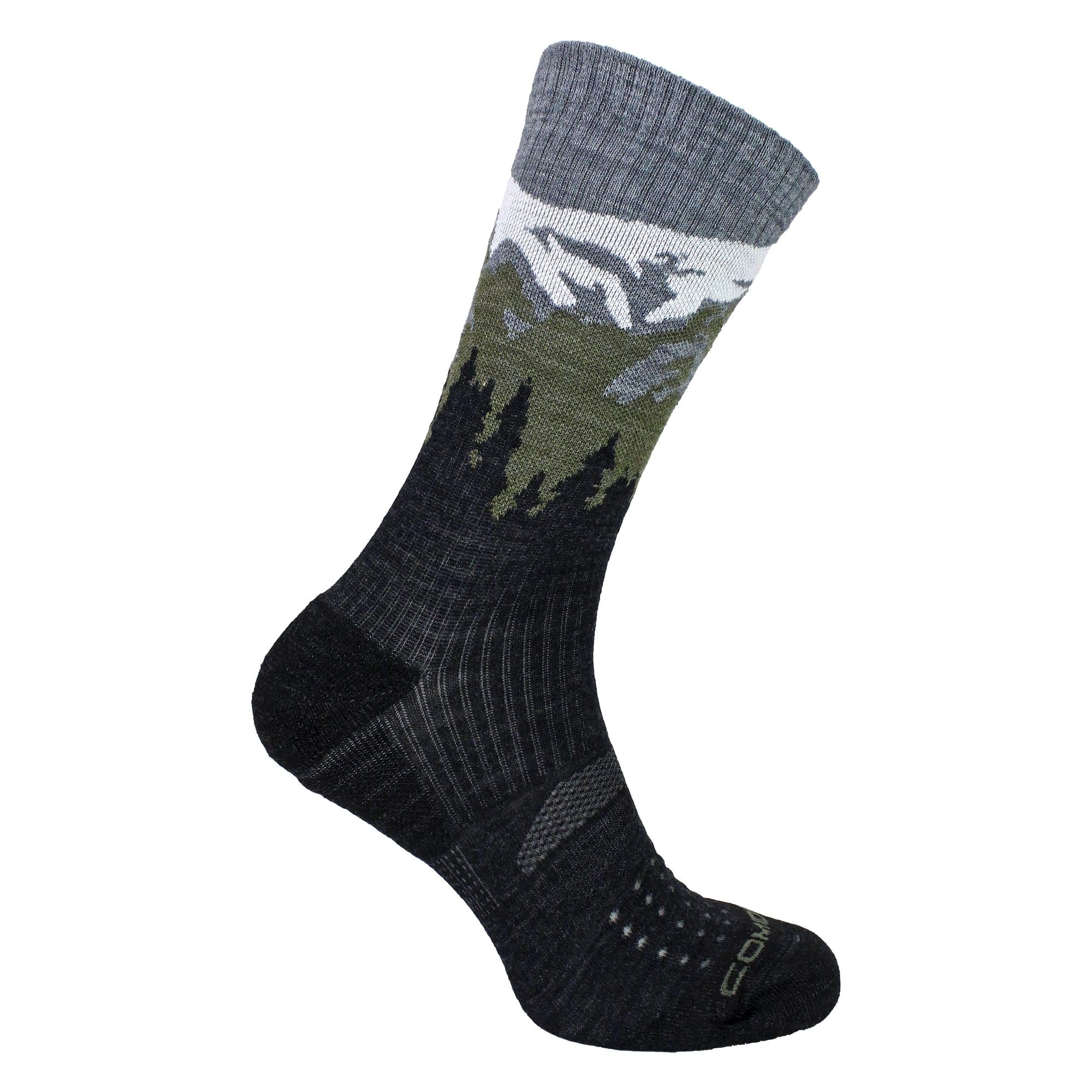 Comodo Technical Socks Men's Antracite Mountain Light Performance Crew Merino Wool Socks | Comodo | Breathable Lightweight Walking Trekking Socks (9-11, )
