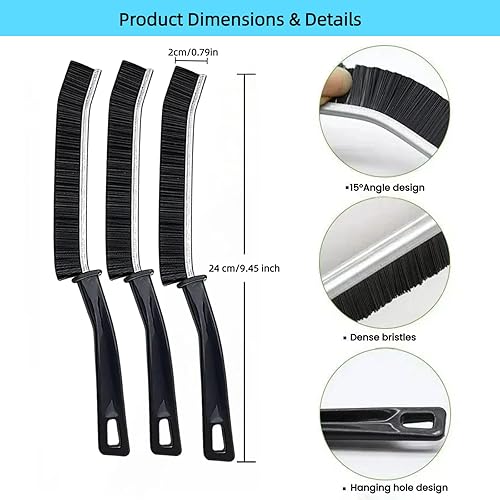 Miniatura 3 de Cepillo de limpieza de hendiduras, herramienta de cepillo de limpieza multifuncional, cepillo de baño, cepillo de lechada, herramientas de limpieza