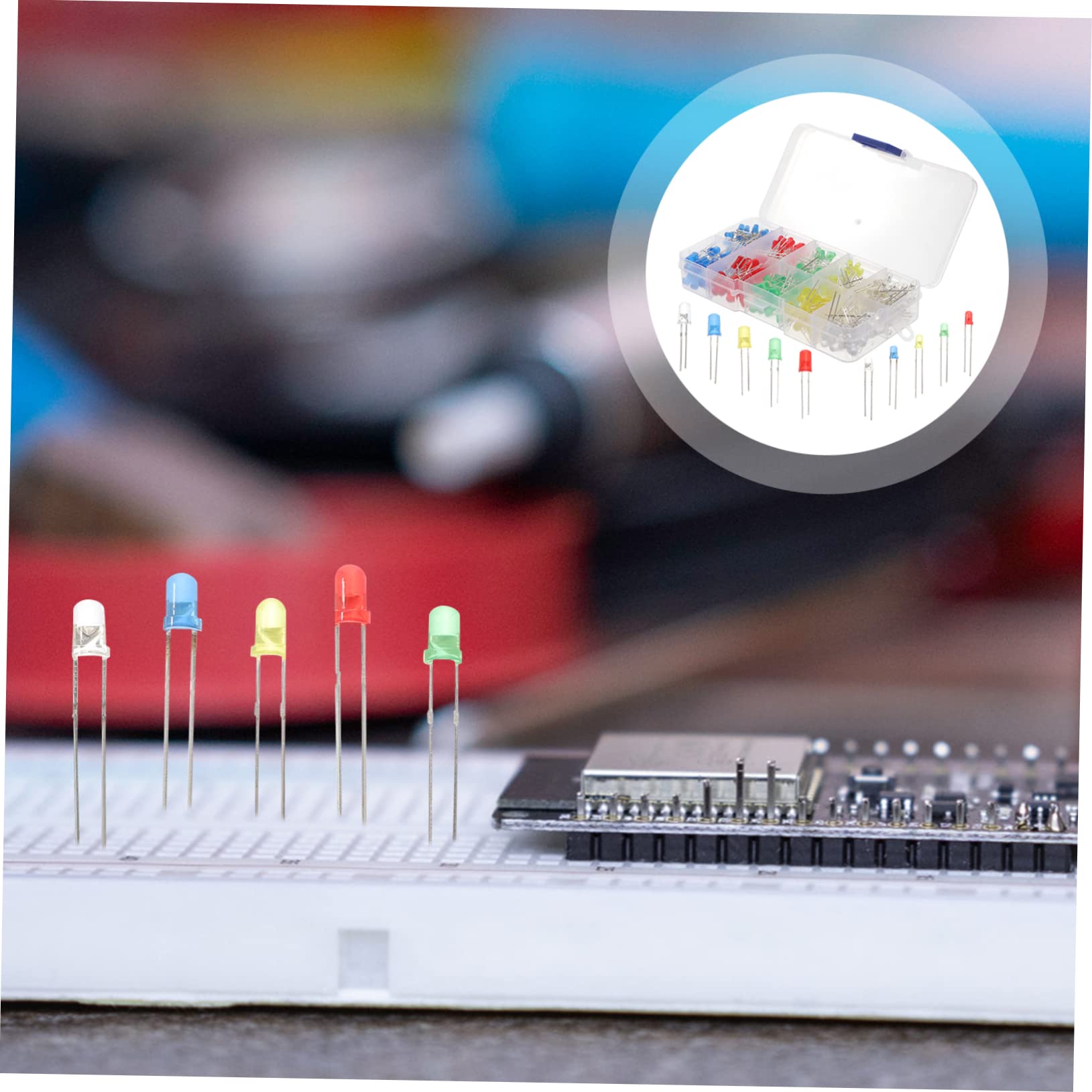 Kit Assortimento LED 300 Pezzi 3mm - 10 Valori, 5 Colori - Lampadine Tonde Luminose - Foto 3