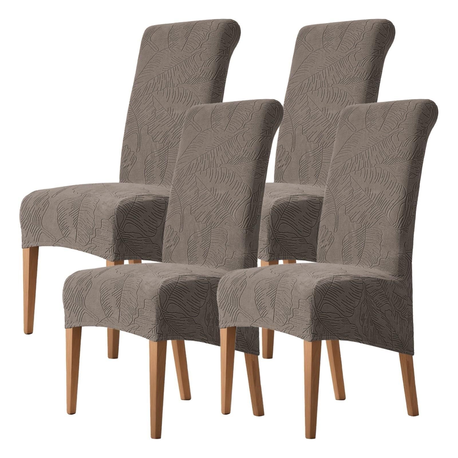 NMVAWIPT Stretch High-Back Dining Chair Covers, Removable Washable Protectors For Home, Restaurant, Banquet(8#,4Pcs)
