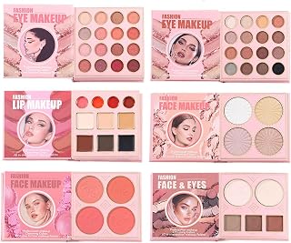 Makeuppalett för ögonskugga | långvarigt och bländbart highlighter-pulver – bokstil bronzer highlighter makeup | för flickor nybörjare födelsedag, alla hjärtans dag, bröllop, möte, semester