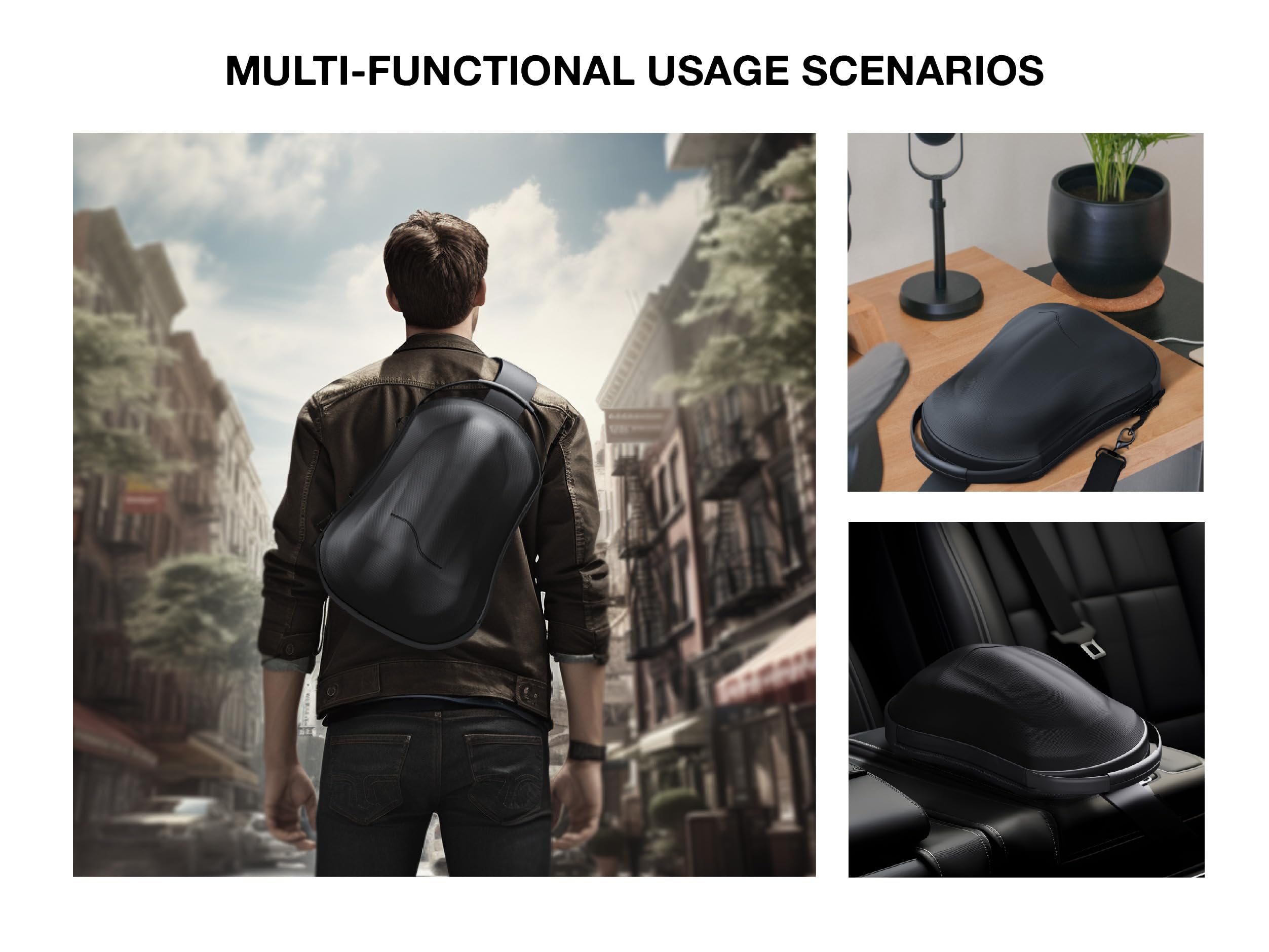 VR Headset-Tragetasche, tragbare Aufbewahrungstasche für Me.ta Que.st 3 / Pico 4 Ultra, mit Hand- und Schultergurten, Reisetasche für VR, Controller, Elite Strap und Zubehör, Schwarz