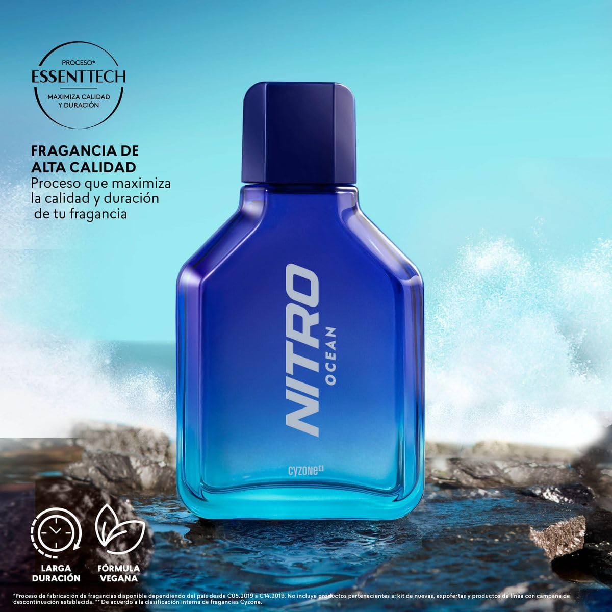 Esika L'Bel Cyzone Perfume Nitro Ocean 90 ML, 3 Fl Oz (Pack of 1)