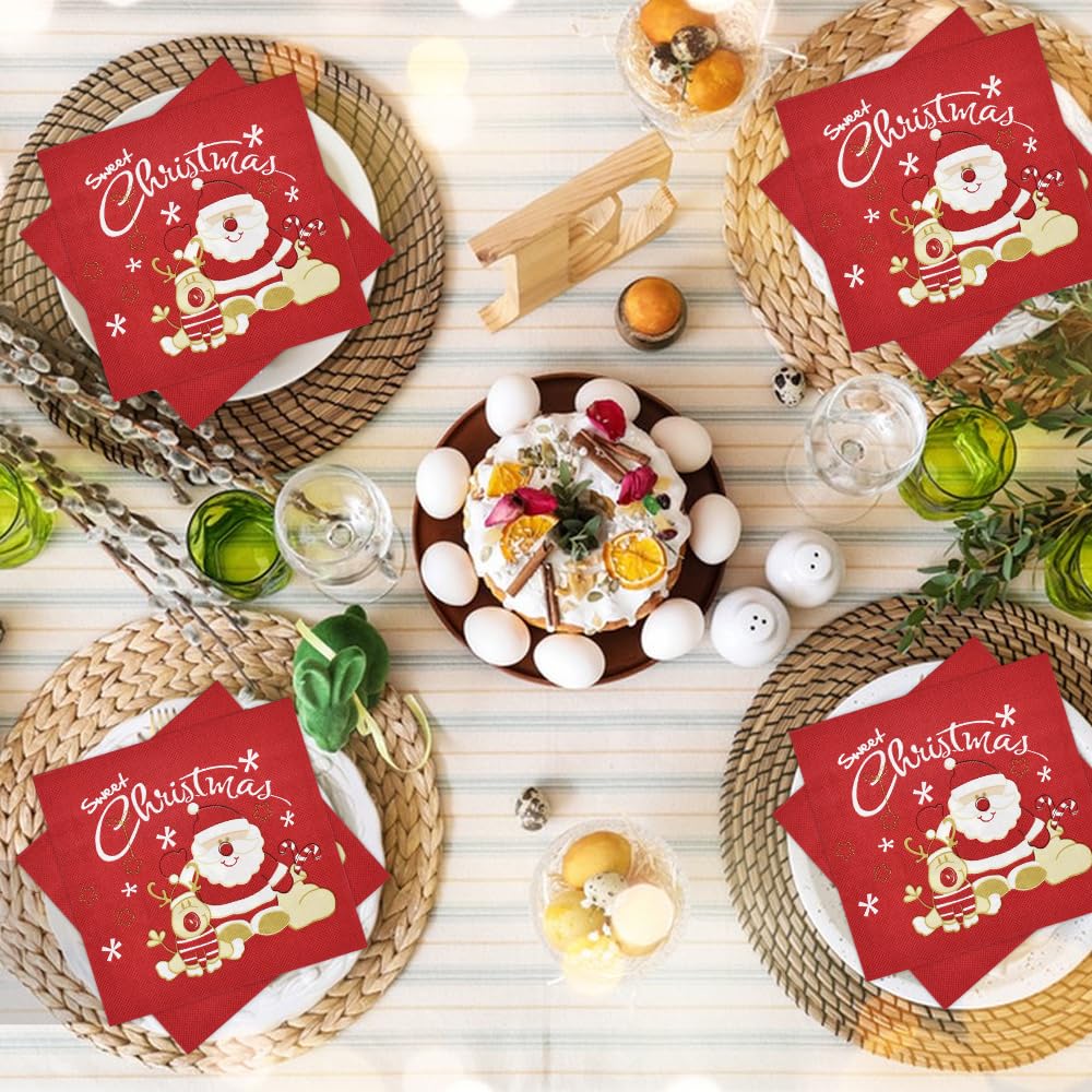 60 Pièces Serviettes En Papier, 3 Motifs Serviette De Table