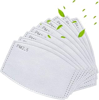 XUMU 10/20 pcs Face Shield Filter - Square Arc Active Carbon Filter - 5 Layers Replaceable Anti Haze Universal Filters for Children (10 * 6),light grey