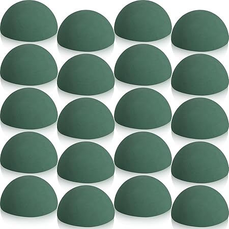 Amazon.com: 20 Pack Green Floral Dry Foam Half Ball Block Dry Foam ...