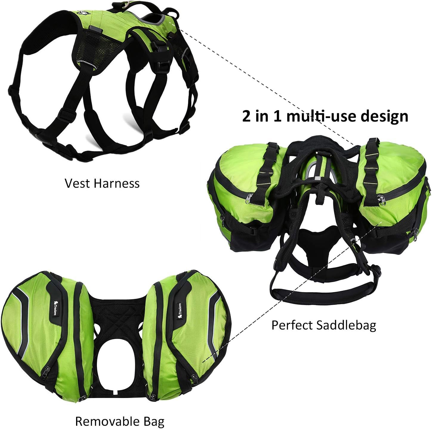 pettom dog saddle backpack