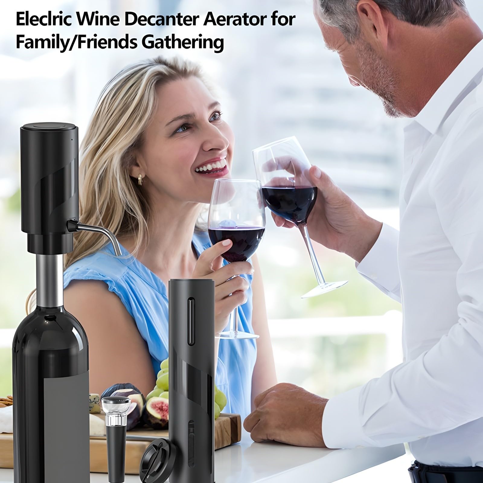 Distributeur de vin électrique avec bec verseur automatique rechargeable avec câble de charge USB