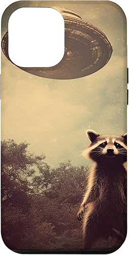 Miniatura 1 de iPhone 13 Pro Max Vintage alien  raccoon UFO Alien Case