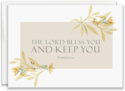 Tarjetas de agradecimiento religiosas con versículo de la Biblia, diseño de acuarela de las Escrituras, paquete de 24 unidades, rectangular