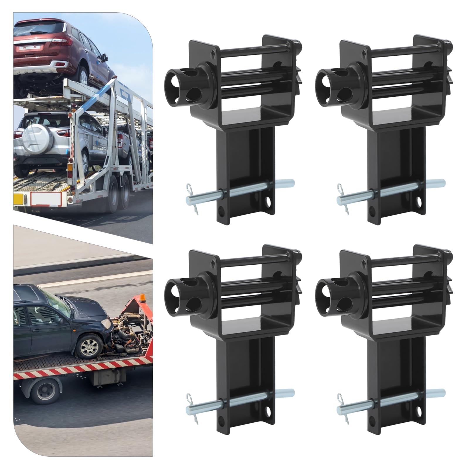 BFDIEEM 4 Pack Trailer Small Stake Pocket Winch, Utility Capacity 16200lbs, Working Load Limit 5400 Lbs, Fits Smaller Stake Pockets 1.5