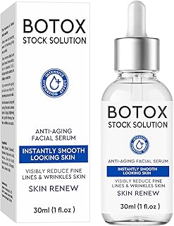 Botox Face Serum, Botox Stock Solution Facial Serum with Vitamin C & E, Instant Face Lift & Anti Aging Serum, Boost Skin Collagen, Reduce Fine Lines, Wrinkles, Plump Skin