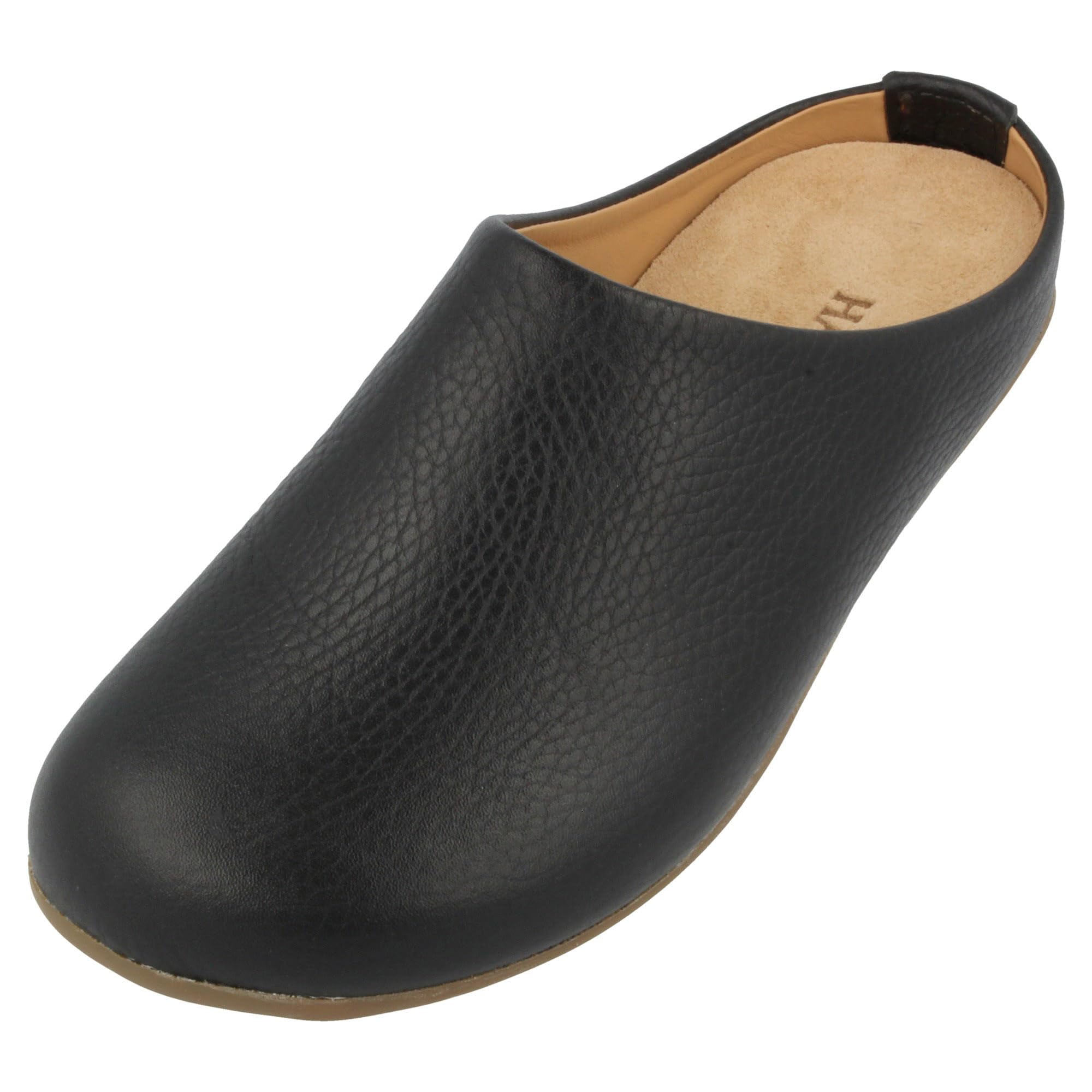 HAFLINGER Softino Softi Basico Leather Slippers Ballerina in Simple Design