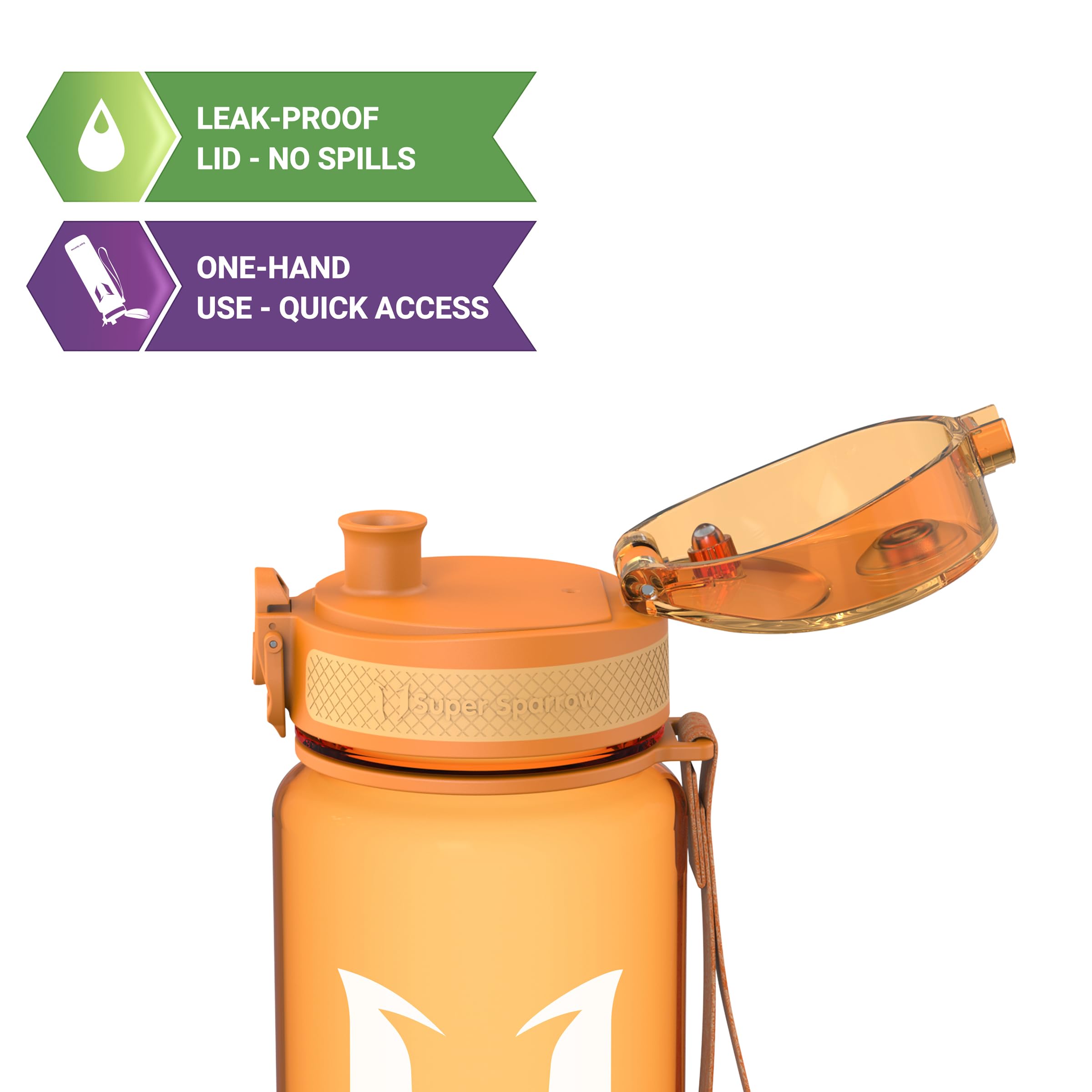 Super Sparrow Borraccia Sportiva & Bottiglia Bambini Senza Perdite - 350ml/500ml/750ml/1L/1.5L - Senza BPA