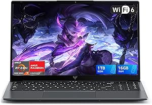 Gaming Laptop, 15.6 Inch Ryzen 7 5825U Processor (up to 4.5GHz), 16GB DDR4 RAM, 1TB SSD, Radeon RX Vega 8 Graphics, 2026 L…
