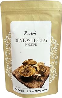 Raslok Natural Bentonite Clay | For External Use Only | Facial Treatment, Hairmask (3.52, Ounces)