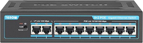 Miniatura 10 de Conmutador de red Gigabit de 20 puertos con 16 puertos PoE y 2 ranuras de enlace ascendente y 2 ranuras SFP - Cumple con 802.3afat, Plug & Play,