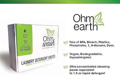 Miniatura 3 de 's Wash - Hojas de detergente para ropa, hipoalergénicas y sin tintes, sin líquido, tiras concentradas de disolución rápida, ideales para pieles