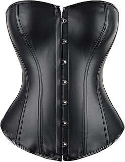 Alivila.Y Fashion Womens Sexy Steampunk Gothic Faux Leather Boned Corset Bustier