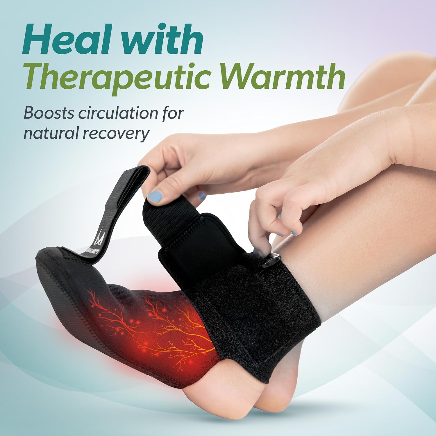 BraceAbility Plantar Fasciitis Relief Night Splint Sock - Soft Achilles Tendonitis Brace for Women and Men, Foot Drop, Planters Facetious Night Sling Boot for Sleeping and Stretching Support (M)