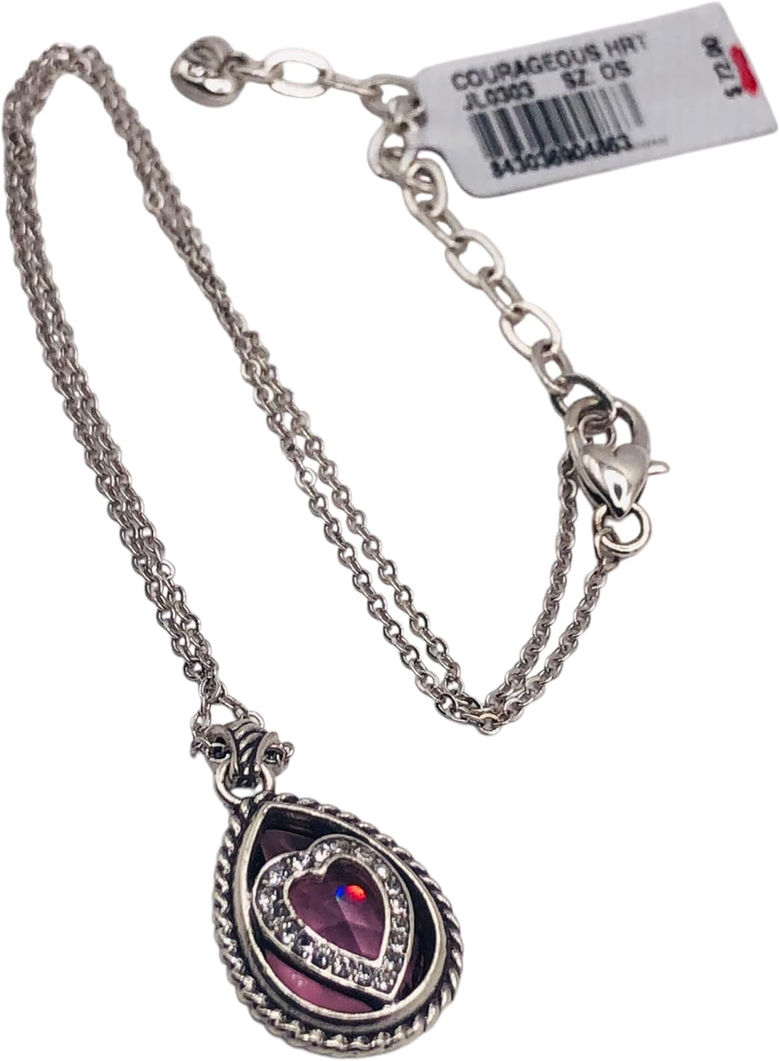 Brighton Your True Color Pink Courageous Heart necklace