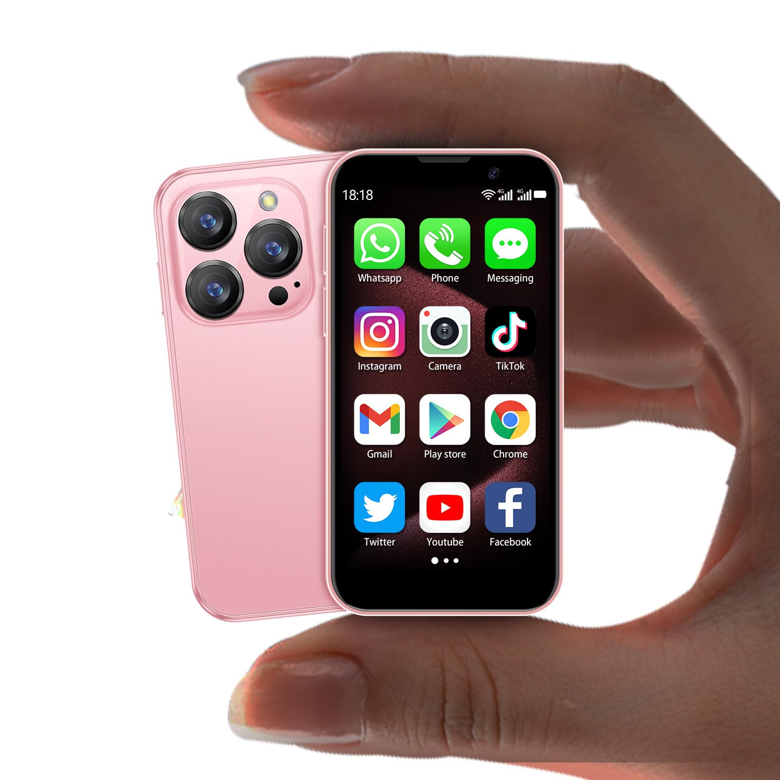 Mini Smartphone Android 3.0 Pollici Sbloccato – Dual SIM, Fotocamera 5MP, 2GB RAM, Per Bambini O Come Telefono Secondario