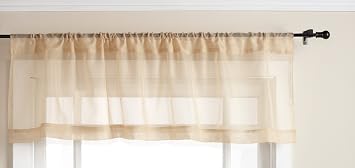 Stylemaster Elegance Sheer Voile Straight Valance, 60" x 14", Gold