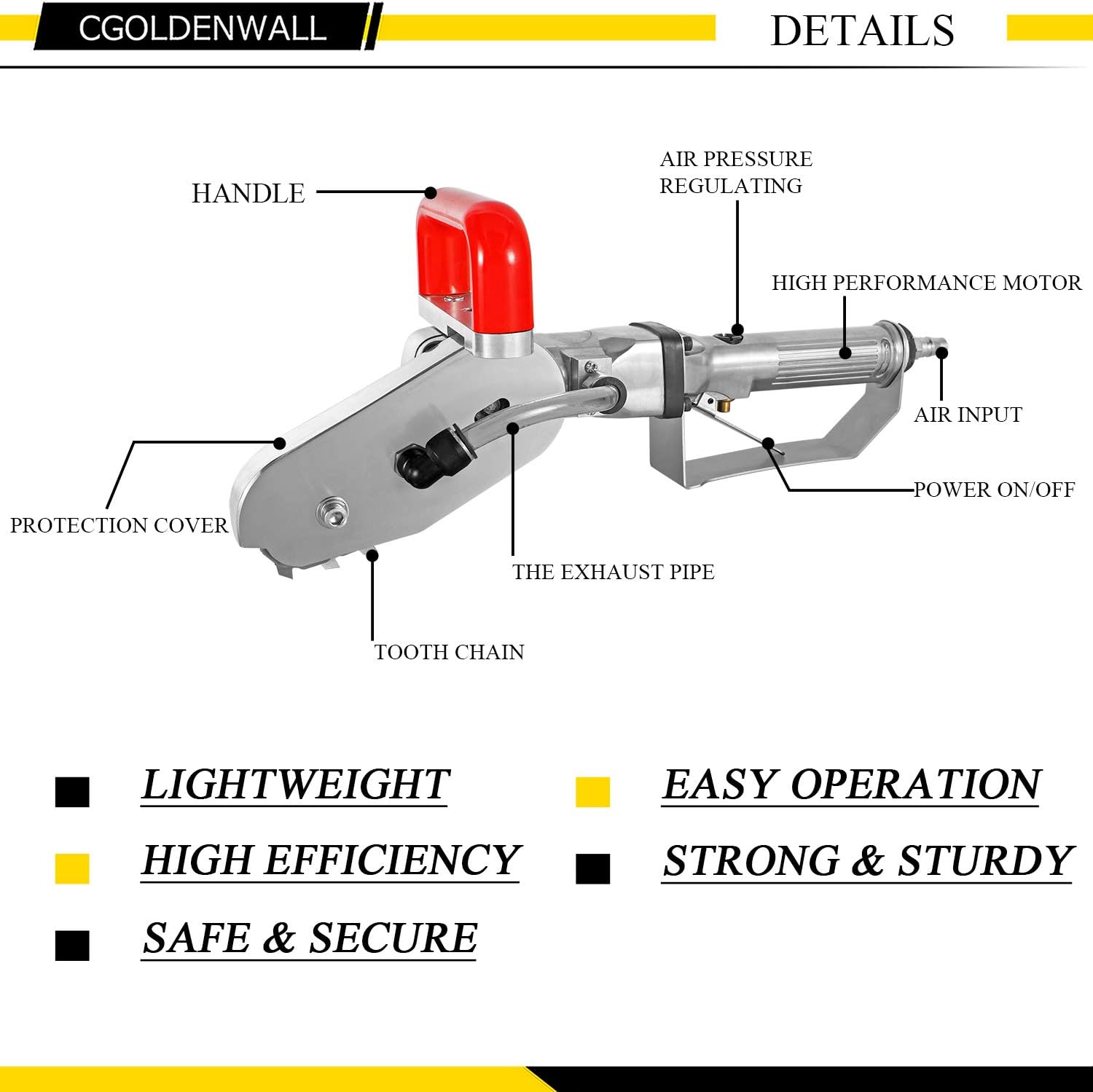 CGOLDENWALL Pneumatic Cardboard Carton Box Waste Stripper Stripping Machine Waste Discharge Corrugated Cardboard Trimming tool