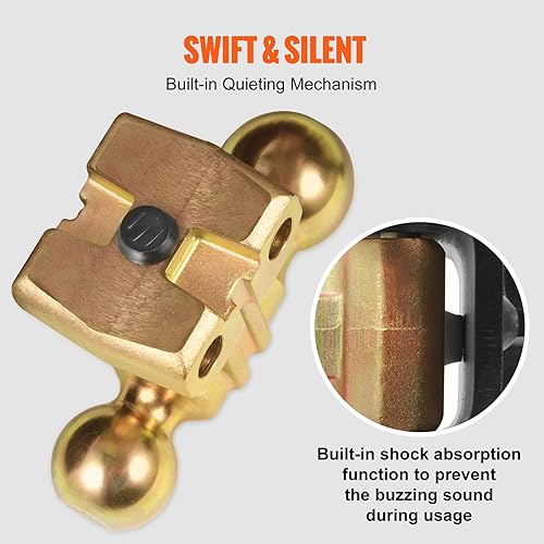 Miniatura 4 de VEVOR Enganche de remolque ajustable, caída de 8 pulgadas y montaje de bola de enganche de elevación de 6.5 pulgadas con receptor de 2 pulgadas,