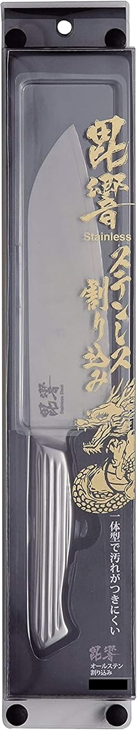 Pearl Metal "HIKYO" All Stainless Professional Kitchen Knife - Japan Import (11.5 inch - Santoku Knife)