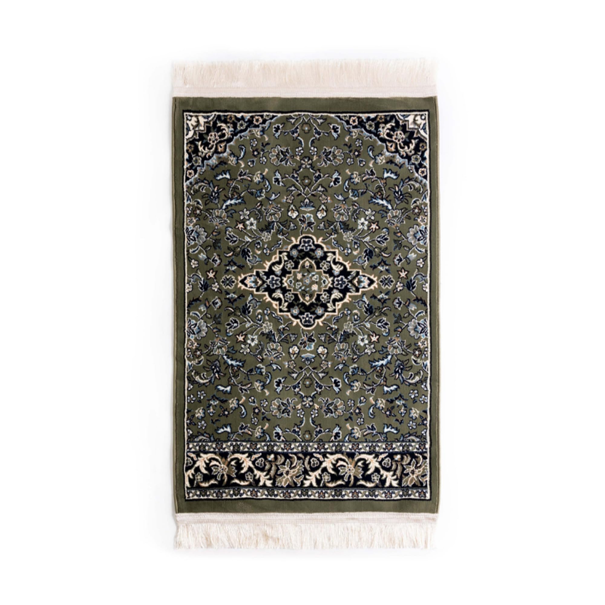 Medina Gebetsteppich mit Rawdah inspiriertem Design, Extra Weich und dick (8 mm)- 1 Mio. Knoten/m² -komfortabel für Gebet, Zuhause & Geschenk