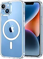 Capa para [iPhone 14 PLUS] Capinha Magnetica Premium com [Proteção de Câmera] Clear Case Transparente [Anti-Amarelamento], Compatível com MagSafe, Resistente a Riscos e Anti Impacto
