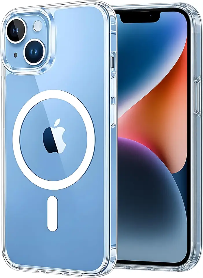 Capa Mag-Safe para [iPhone 14] Capinha Magnetica Premium com [Proteção de Camera] Clear Case [Anti-Amarelamento] Transparente, Compatível com MagSafe, Resistente a Riscos e Anti Impacto