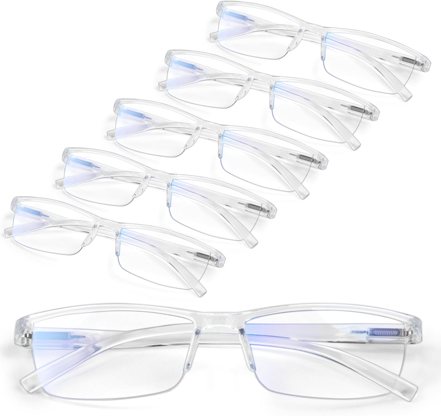Gaoye 6 pack 1.5 Executive Style Reading Glasses Men - Durable Readers with Blue Light Filtering- Comfortable Fit with TR90 Frames