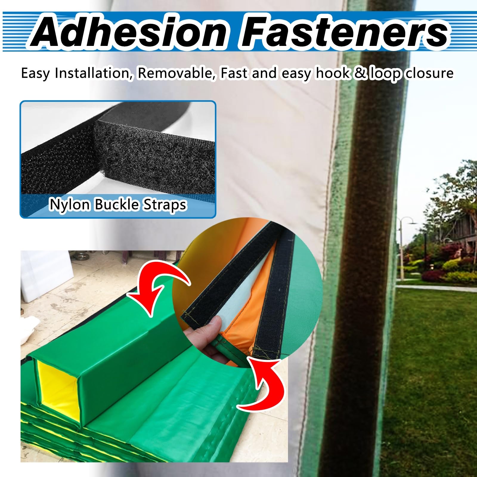 Protector para Poste de Baloncesto, 180 cm de Largo, Acolchado para Postes de sótano, Almohadilla de Espuma autoadhesiva para Postes metálicos Cuadrados, Protector de aro de Baloncesto, cojí