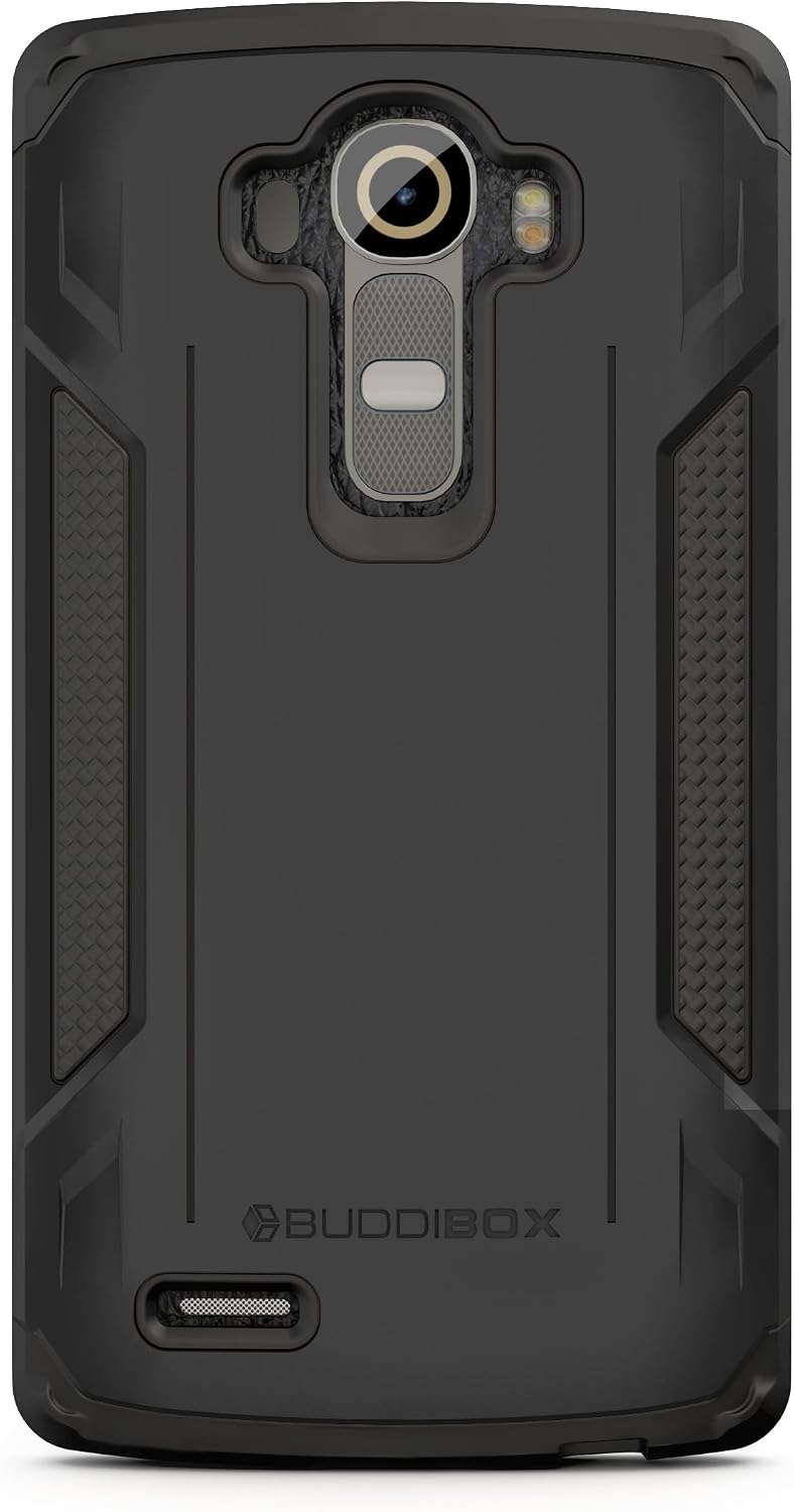 BUDDIBOX LG G4 Case, [Corner Series] Slim Fit Dual Layer Soft Cushion Drop Protection Heavy Duty Case for LG G4, (Black)