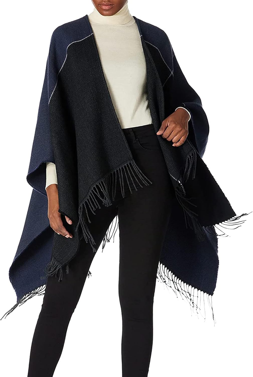 Breezy Lane Women's Shawl Wraps Warm Poncho Ruana Wrap Cardigan - Image 2