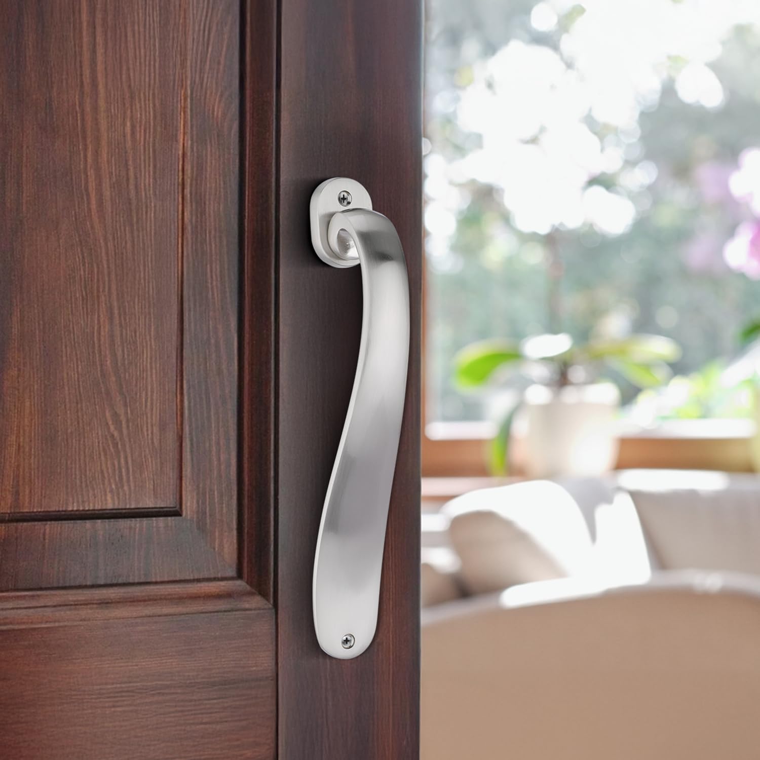 Godrej Door Handle | Marin Mini Pull Handle I 8 Inch Door Handle | Satin Steel Finish | Ergonomic Grip | Suitable for Main Door, Safety Door & Internal Door I 5 Years Warranty-image-44