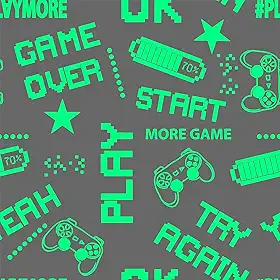 Papel De Parede 5m Adesivo Game Video Quarto Controle Gamer