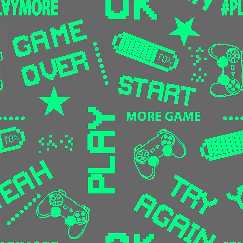 Papel De Parede 5m Adesivo Game Video Quarto Controle Gamer