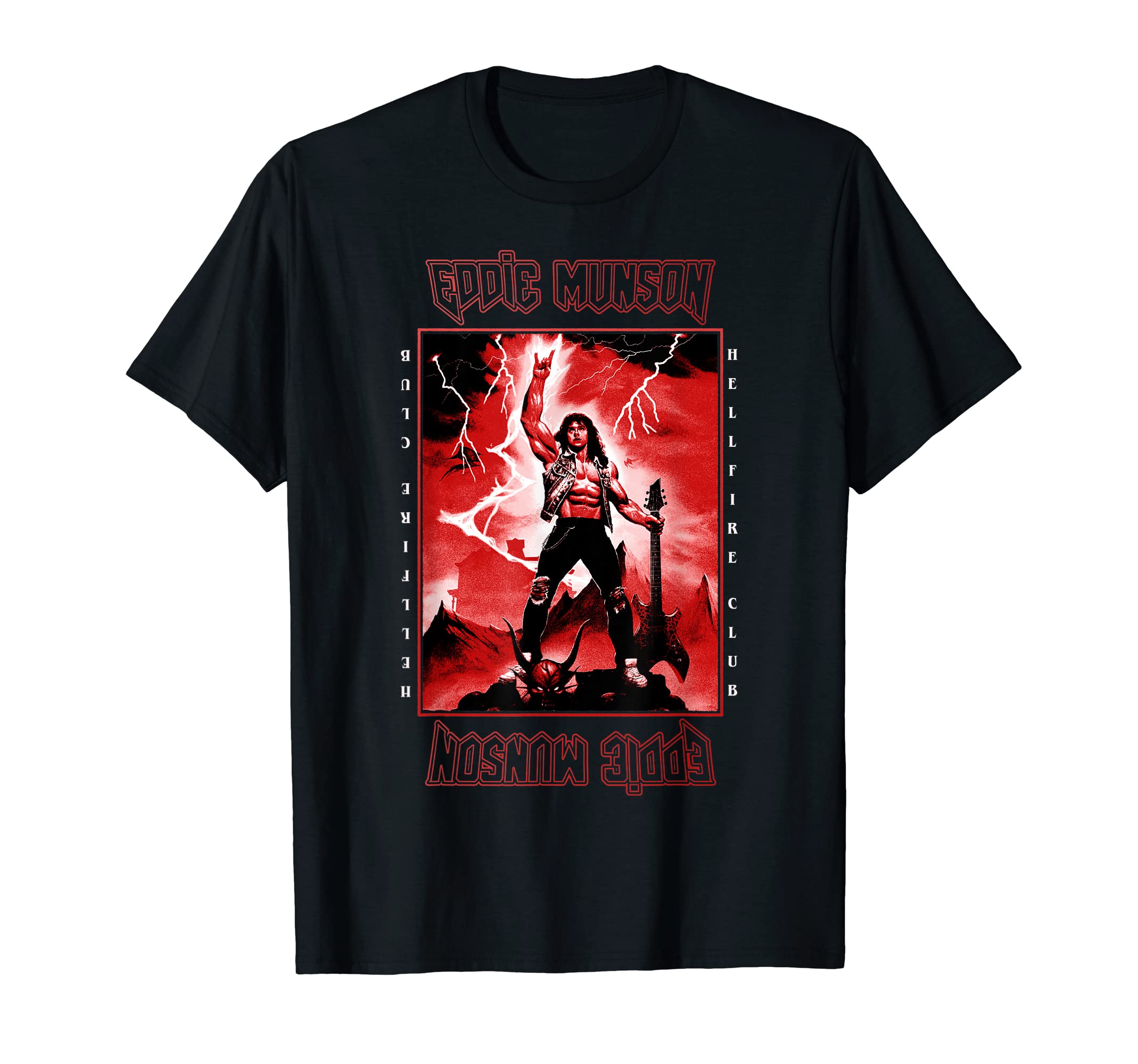 Stranger Things4 Eddie Munson Lightning Guitar Power T-Shirt