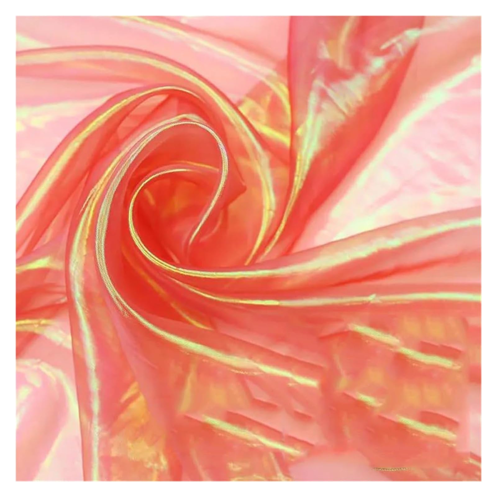 Organza Fabric， Organza Tulle Fabric Multicolor 100cmx150cm for Sewing Skirts & Costumes Decor Per Meter(Red)