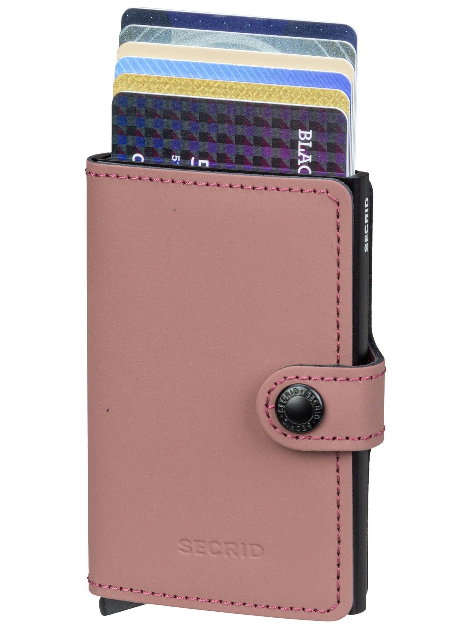 SECRID Portafoglio Miniwallet Matte MM Rosa Profondità 2.1 cm Lunghezza 6.5 cm Altezza 10.2 cm Pelle