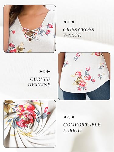 Miniatura 4 de Feiersi Camiseta básica sin mangas, con detalle de tiras entrecruzadas y estilo casual, para mujer.