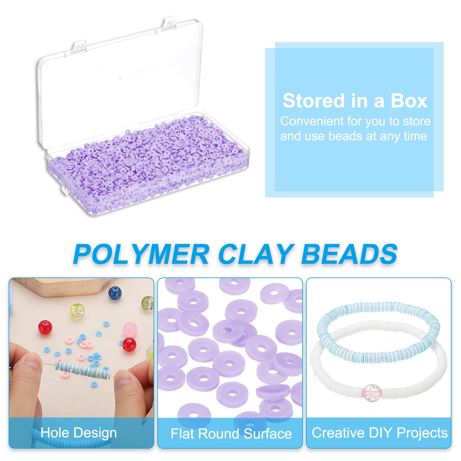 PATIKIL 4000 Pcs Clay Beads Bracelet Making Kit - Image 3